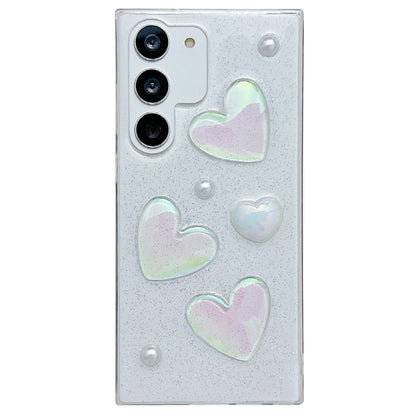 For Samsung Galaxy S22 5G Love Epoxy TPU Protective Case(Transparent) - Galaxy S22 5G Cases by buy2fix | Online Shopping UK | buy2fix