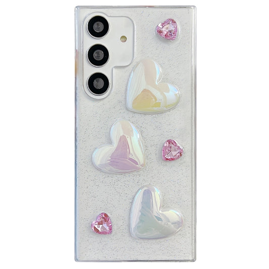 For Samsung Galaxy S24+ 5G Love Epoxy TPU Protective Case(Pink) - Galaxy S24+ 5G Cases by buy2fix | Online Shopping UK | buy2fix