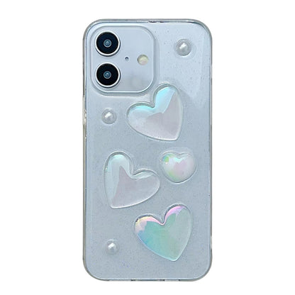 For iPhone 16 Plus Love Epoxy TPU Phone Case(Transparent) - iPhone 16 Plus Cases by buy2fix | Online Shopping UK | buy2fix