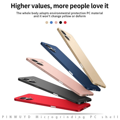 For iPhone 16 PINWUYO Micro-Frosted PC Ultra-thin Hard Phone Case with Magsafe Magnetic Ring(Rose Gold) - iPhone 16 Cases by PINWUYO | Online Shopping UK | buy2fix