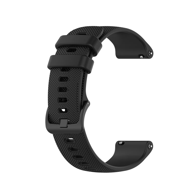 For Samsung Galaxy Watch 6 Classic 47mm 20mm Checkered Silicone Watch Band(Black) - Watch Bands by buy2fix | Online Shopping UK | buy2fix