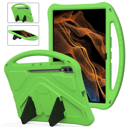 For Samsung Galaxy Tab S9 Ultra EVA Shockproof Tablet Case with Holder(Green) - Galaxy Tab S9 Ultra Cases by buy2fix | Online Shopping UK | buy2fix