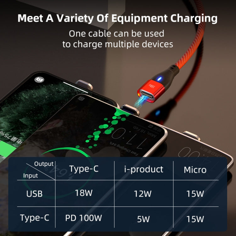 ENKAY 6-in-1 PD100W USB-A / Type-C to Type-C / 8 Pin / Micro USB Magnetic Fast Charging Cable, Cable Length:2m(Black) - Charging Cable & Head by ENKAY | Online Shopping UK | buy2fix