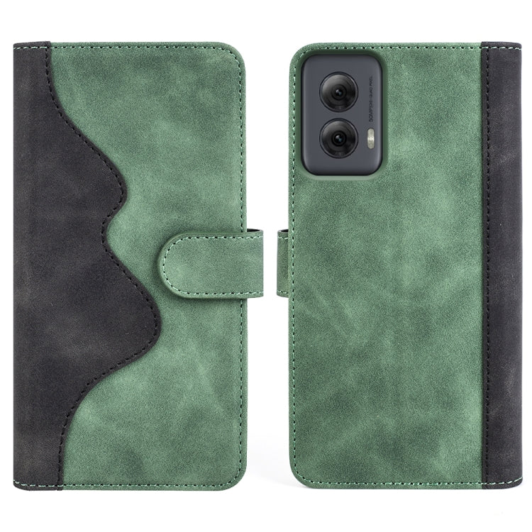 For Motolora Moto G Power 5G 2024 Stitching Horizontal Flip Leather Phone Case(Green) - Motorola Cases by buy2fix | Online Shopping UK | buy2fix