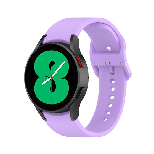 For Samsung Galaxy Watch6 / 6 Classic JUNSUNMAY Solid Color Silicone Adjustable Watch Band(Purple) - Watch Bands by JUNSUNMAY | Online Shopping UK | buy2fix