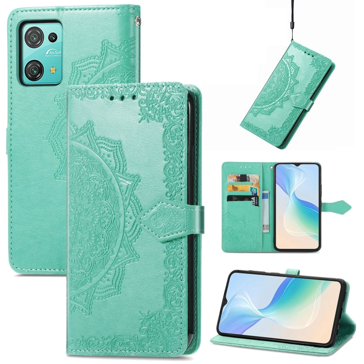 For Blackview C30 Pro Mandala Flower Embossed Leather Phone Case(Green) - More Brand by buy2fix | Online Shopping UK | buy2fix