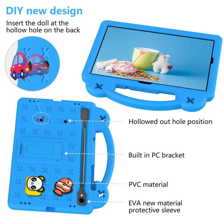 For Samsung Galaxy Tab S8 X700 Handle Kickstand Children EVA Shockproof Tablet Case(Sky Blue) - Galaxy Tab S8 Cases by buy2fix | Online Shopping UK | buy2fix