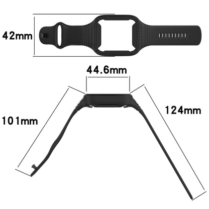 For Redmi Watch 3 Lite Integrated Fully Enclosed Silicone Watch Band(Black) - Watch Bands by buy2fix | Online Shopping UK | buy2fix