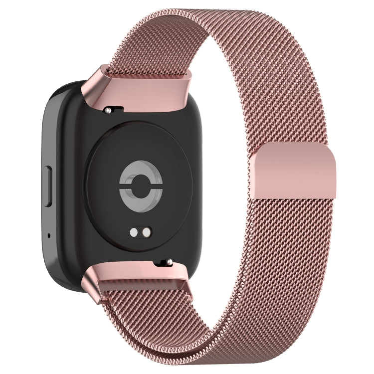 For Redmi Watch 3 Lite Milan Magnetic Steel Mesh Watch Band(Pink) - Watch Bands by buy2fix | Online Shopping UK | buy2fix