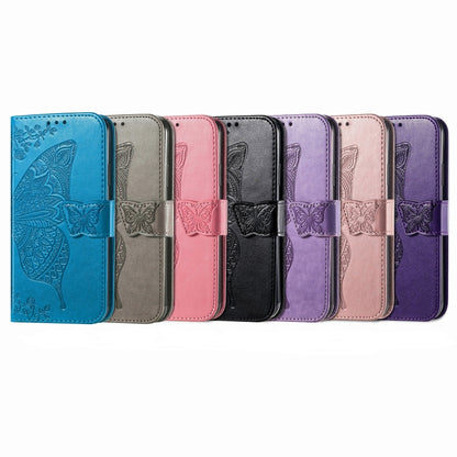 For Xiaomi Redmi K60 Ultra Butterfly Love Flower Embossed Leather Phone Case(Dark Purple) - Redmi K60 Ultra Cases by buy2fix | Online Shopping UK | buy2fix