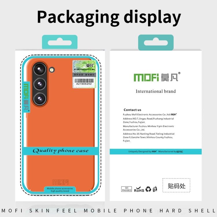For Samsung Galaxy S23 5G MOFI Qin Series Skin Feel All-inclusive PC Phone Case(Orange) - Galaxy S23 5G Cases by MOFI | Online Shopping UK | buy2fix