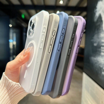 For iPhone 11 Pro Max Transparent TPU Hybrid PC Magsafe Phone Case(Blue) - iPhone 11 Pro Max Cases by buy2fix | Online Shopping UK | buy2fix