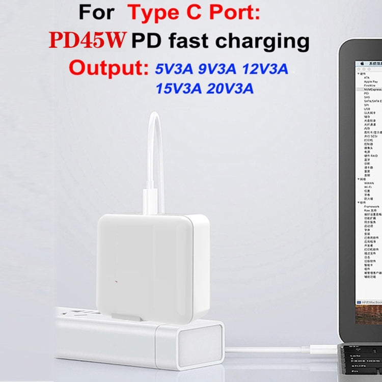 GAN 65W PD45W Dual Type-C / QC3.0 USB  Multi Compatible Charger + 2m USB-C to USB-C Data Cable EU + US Plug Black - Cable & Adapter by buy2fix | Online Shopping UK | buy2fix