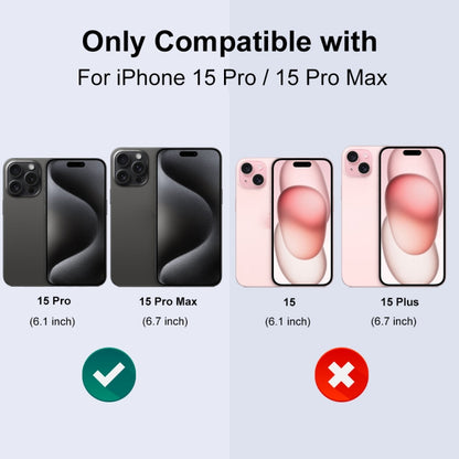 For iPhone 15 Pro / 15 Pro Max NORTHJO Camera Lens Protector Tempered Glass CD Vein Metal Ring Film(Silver) - iPhone 15 Pro Tempered Glass by NORTHJO | Online Shopping UK | buy2fix