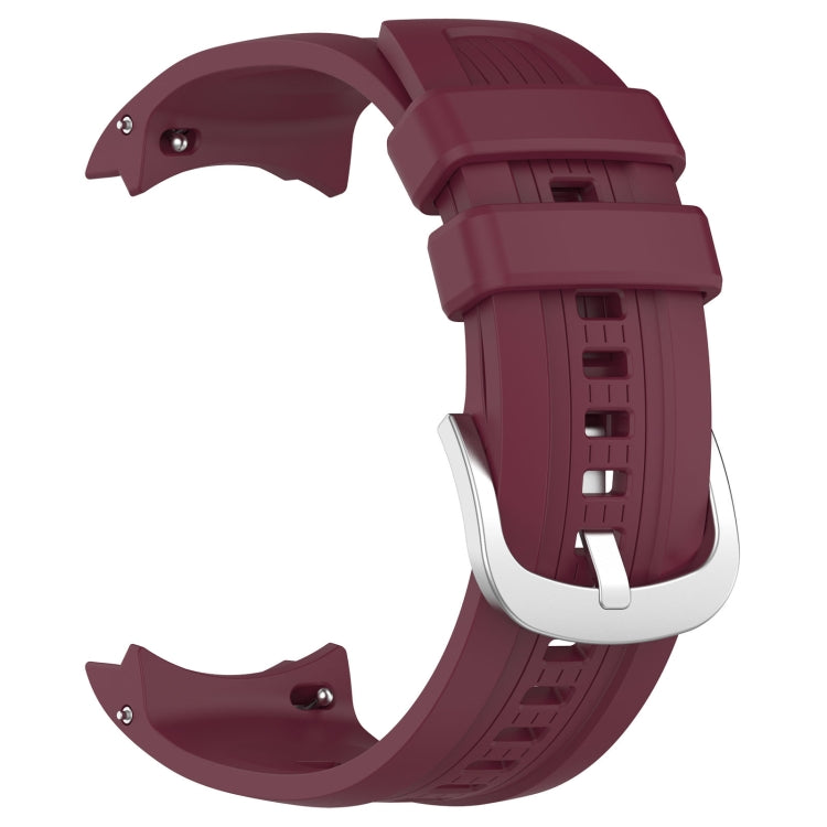 For Amazfit Balance A2286 Vertical Texture Silicone Watch Band(Wine) - Watch Bands by buy2fix | Online Shopping UK | buy2fix