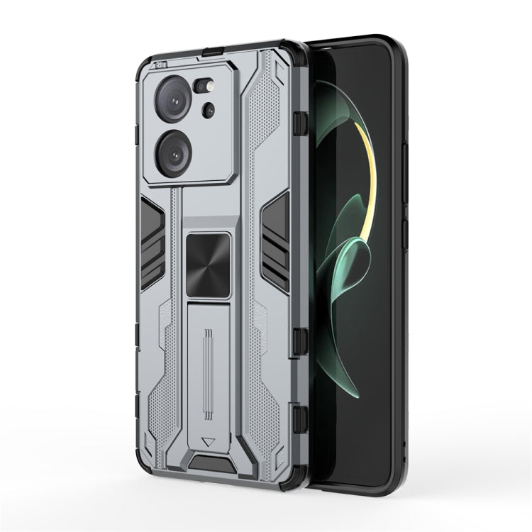 For Xiaomi 13T Supersonic Armor PC Hybrid TPU Phone Case(Grey) - Xiaomi Cases by buy2fix | Online Shopping UK | buy2fix