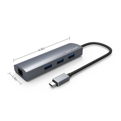 WAVLINK UH3031G/C Gigabit High Speed Hub Adapter Type-C to 3 x USB 3.0 + USB-C + RJ45 + DC Power Port - USB HUB by WAVLINK | Online Shopping UK | buy2fix