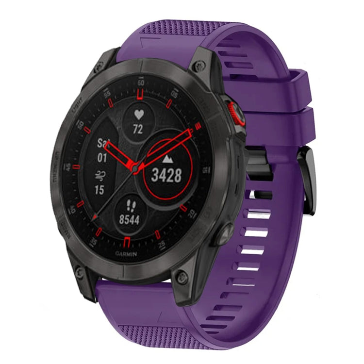 For Garmin Epix Gen 2 22mm Quick Release Silicone Watch Band(Purple) - Watch Bands by buy2fix | Online Shopping UK | buy2fix