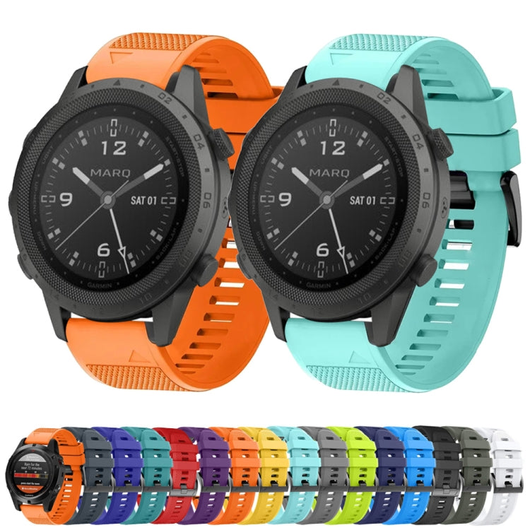 For Garmin Fenix 6 22mm Quick Release Silicone Watch Band(Orange) - Watch Bands by buy2fix | Online Shopping UK | buy2fix