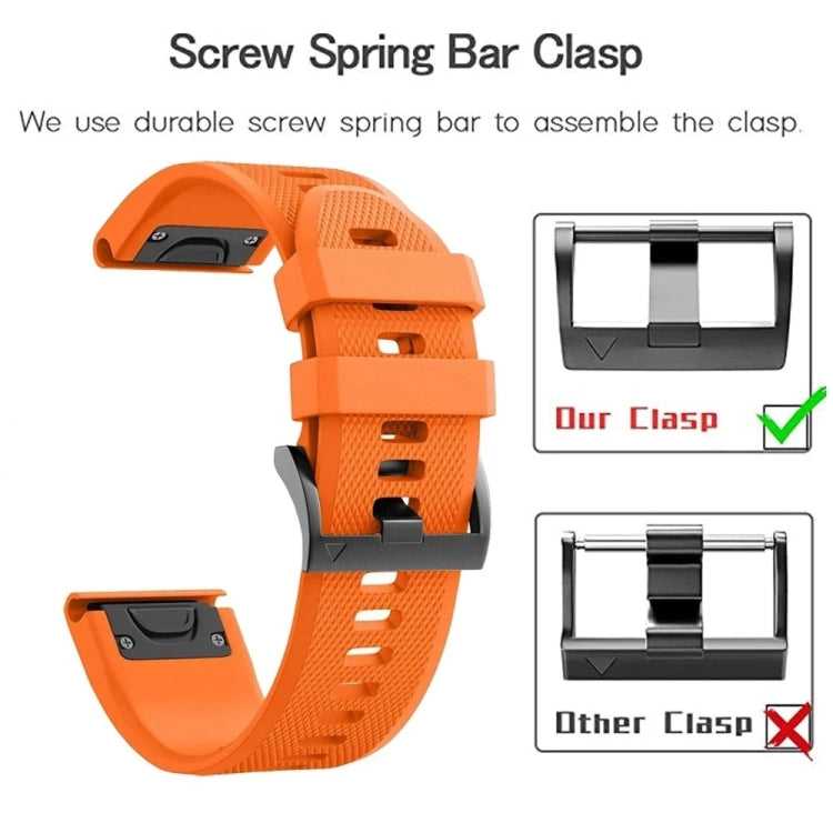 For Garmin MARQ Golfer Gen 2 22mm Quick Release Silicone Watch Band(Orange) - Watch Bands by buy2fix | Online Shopping UK | buy2fix