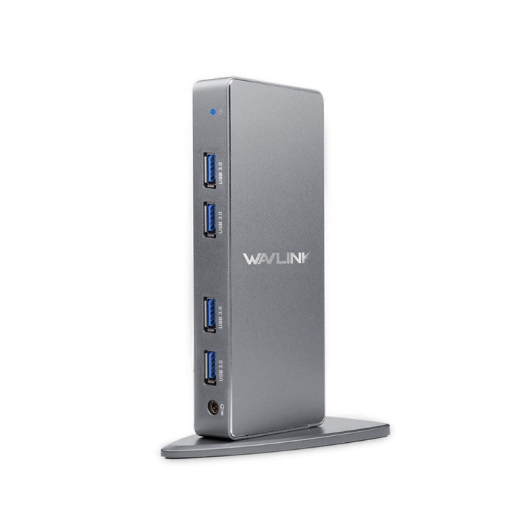 WAVLINK WL-UG69DK7 Laptops Type-C Universal Desktop Docking Station Aluminum Alloy HUB Adapter(EU Plug) - USB HUB by WAVLINK | Online Shopping UK | buy2fix