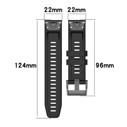 For Garmin MARQ Solid Color Black Buckle Silicone Quick Release Watch Band(White) - Watch Bands by buy2fix | Online Shopping UK | buy2fix