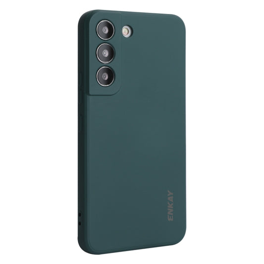 For Samsung Galaxy S25+ 5G ENKAY Liquid Silicone Soft Shockproof Phone Case(Dark Green) - Galaxy S25+ 5G Cases by ENKAY | Online Shopping UK | buy2fix