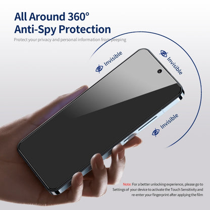 For iPhone 14 2pcs ENKAY Hat-Prince 360 Degree Anti-peeping Privacy Full Screen Tempered Glass Film - iPhone 14 Tempered Glass by ENKAY | Online Shopping UK | buy2fix