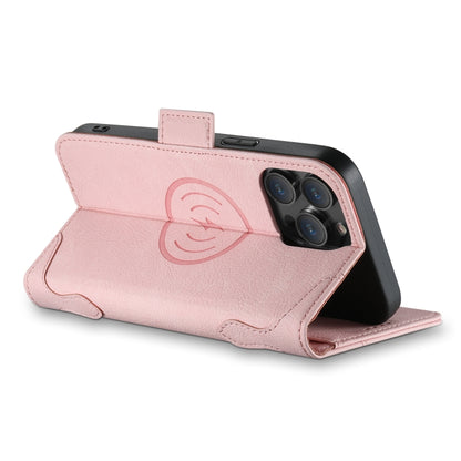 For iPhone 12 / 12 Pro SUTENI J07 Multifunctional Horizontal Flip Magsafe Leather Phone Case(Pink) - iPhone 12 / 12 Pro Cases by Suteni | Online Shopping UK | buy2fix