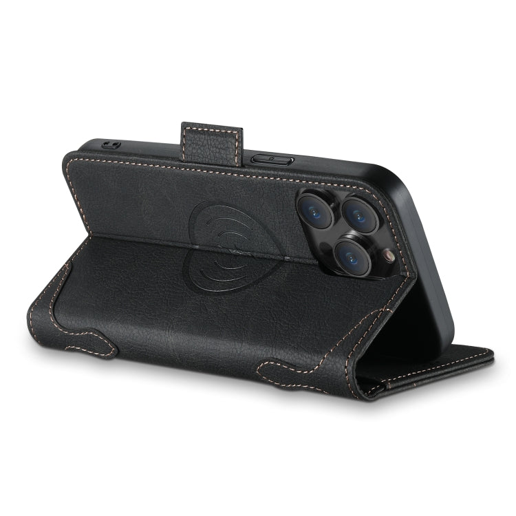 For iPhone 13 SUTENI J07 Multifunctional Horizontal Flip Magsafe Leather Phone Case(Black) - iPhone 13 Cases by Suteni | Online Shopping UK | buy2fix