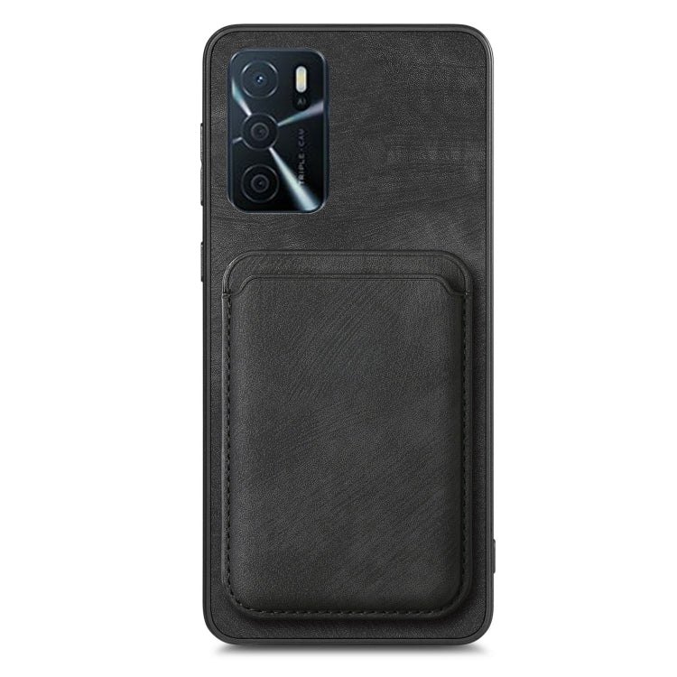 For OPPO Find X5 Retro Leather Card Bag Magnetic Phone Case(Black) - OPPO Cases by buy2fix | Online Shopping UK | buy2fix