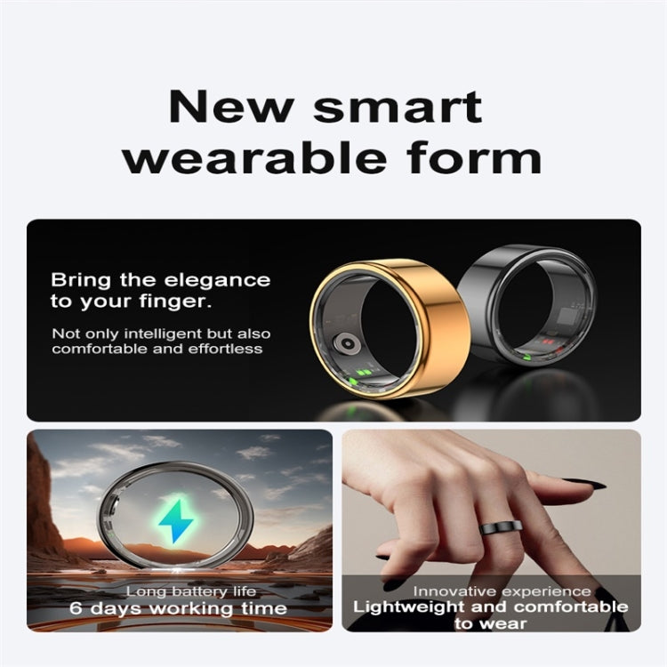 R02 SIZE 8 Smart Ring, Support Heart Rate / Blood Oxygen / Sleep Monitoring / Multiple Sports Modes(Gold) - Smart Rings / Smart Telephones by buy2fix | Online Shopping UK | buy2fix