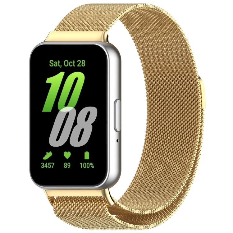 For Samsung Galaxy Fit 3 Milanese Metal Steel Mesh Watch Band(Gold) - Watch Bands by buy2fix | Online Shopping UK | buy2fix