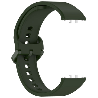 For Samsung Galaxy Fit 3 SM-R390 Solid Color Buckle Silicone Watch Band(Dark Green) - Watch Bands by buy2fix | Online Shopping UK | buy2fix