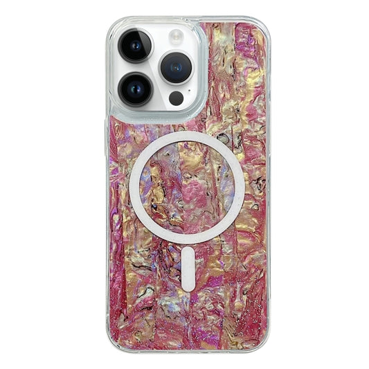 For iPhone 14 Pro Shell Texture Multicolor MagSafe TPU Phone Case(Roige) - iPhone 14 Pro Cases by buy2fix | Online Shopping UK | buy2fix