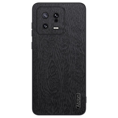 For Xiaomi  13 Tree Bark Leather Shockproof Phone Case(Black) - 13 Cases by buy2fix | Online Shopping UK | buy2fix