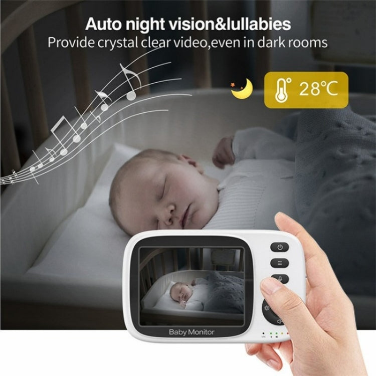 MC632A 2 Way Voice Talk Temperature Monitoring Baby Camera 3.2 inch Screen Baby Monitor(AU Plug) - Baby Monitor by buy2fix | Online Shopping UK | buy2fix