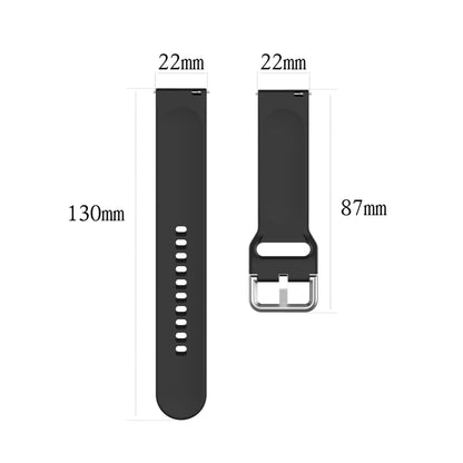 For Xiaomi Watch 2 Solid Color Metal Silver Buckle Silicone Watch Band, Size: L(Dark Blue) - Watch Bands by buy2fix | Online Shopping UK | buy2fix