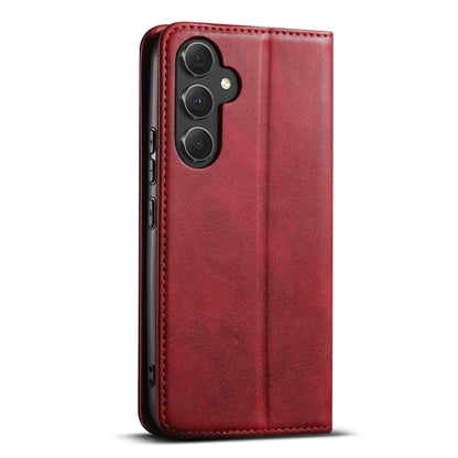 For Samsung Galaxy S24+ 5G Suteni J02 Oil Wax Wallet Leather Phone Case(Red) - Galaxy S24+ 5G Cases by Suteni | Online Shopping UK | buy2fix