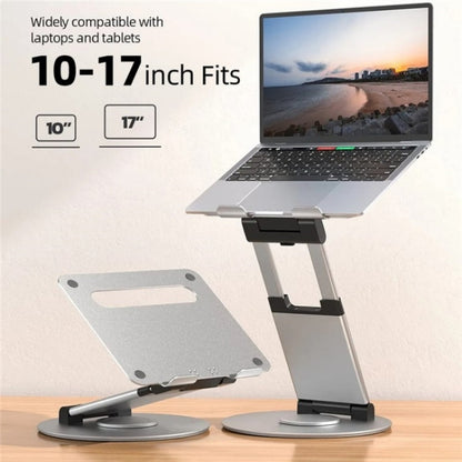 AS018-XS For 10-17 inch Device 360 Degree Rotating Adjustable Laptop Holder Desktop Stand(Grey) - Laptop Stand by buy2fix | Online Shopping UK | buy2fix