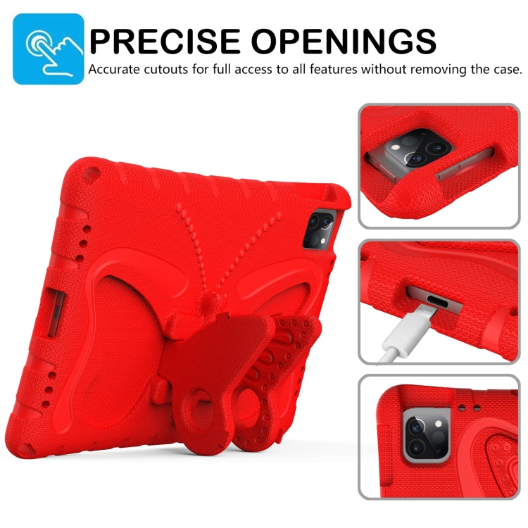 For iPad Pro 11 2024 Butterfly Bracket EVA Shockproof Tablet Case(Red) - iPad Pro 11 2024 Cases by buy2fix | Online Shopping UK | buy2fix