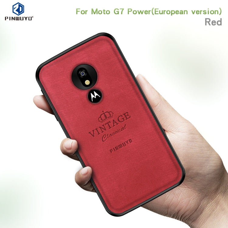 PINWUYO Shockproof Waterproof Full Coverage PC + TPU + Skin Protective Case for Motorola Moto G7 Power (Eurasian Version)(Red) - Motorola Cases by PINWUYO | Online Shopping UK | buy2fix