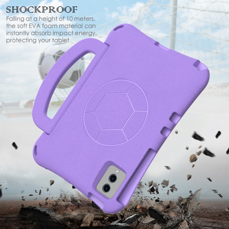 For Lenovo Tab M11 / Xiaoxin Pad 11 2024 Handle Football Shaped EVA Shockproof Tablet Case(Light Purple) - Lenovo by buy2fix | Online Shopping UK | buy2fix