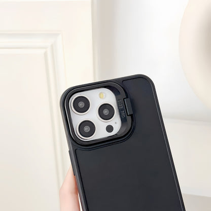 For iPhone 16 Pro Lens Frame Holder Shockproof Phone Case(Black) - iPhone 16 Pro Cases by buy2fix | Online Shopping UK | buy2fix