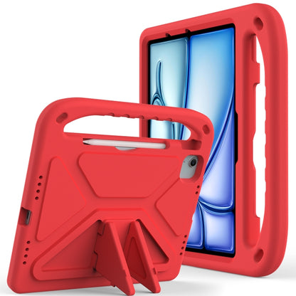 For iPad Air 11 / Pro 11 2024 Handle EVA Shockproof Tablet Case with Holder(Red) - iPad Air 11 2024 Cases by buy2fix | Online Shopping UK | buy2fix