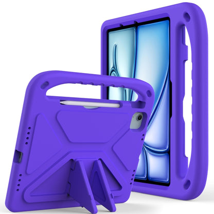 For iPad Air 11 / Pro 11 2024 Handle EVA Shockproof Tablet Case with Holder(Purple) - iPad Air 11 2024 Cases by buy2fix | Online Shopping UK | buy2fix