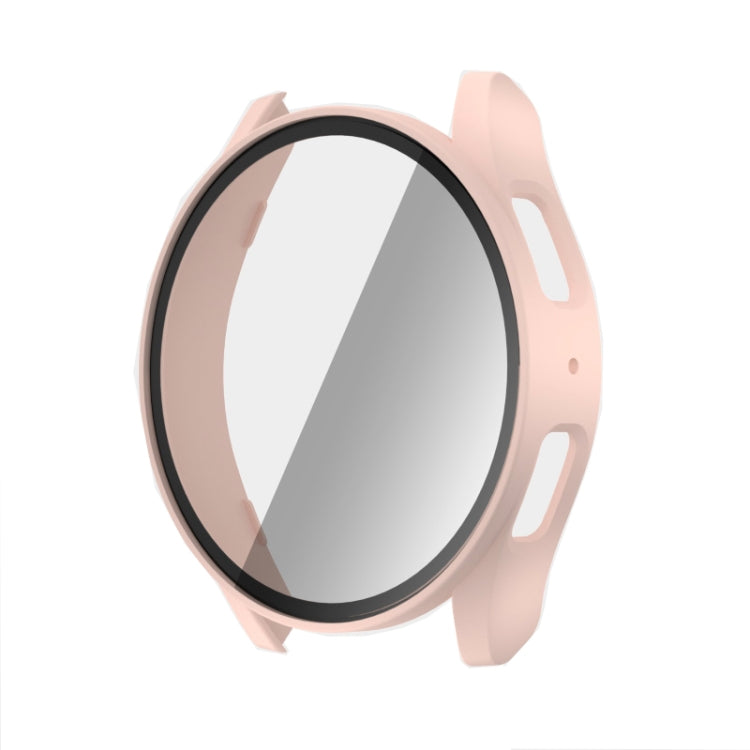 For Samsun Galaxy Watch 7 40mm PC + Tempered Film Integrated Watch Protective Case(Pink) - Watch Cases by buy2fix | Online Shopping UK | buy2fix