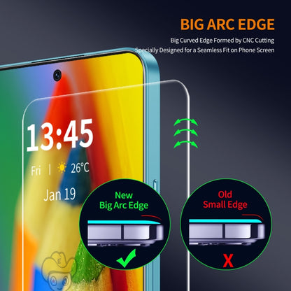 For Motorola Moto G Power 2024 2pcs ENKAY 9H Big Arc Edge High Aluminum-silicon Tempered Glass Film - Motorola Tempered Glass by ENKAY | Online Shopping UK | buy2fix