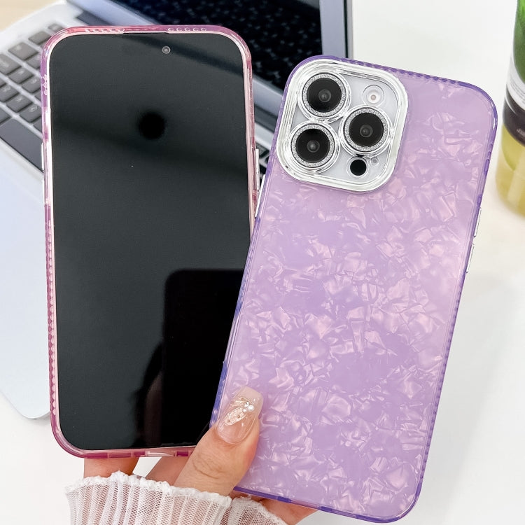 For iPhone 16 Pro Plating Glitter Texture TPU Phone Case with Lens Film(Pink Wrinkles) - iPhone 16 Pro Cases by buy2fix | Online Shopping UK | buy2fix