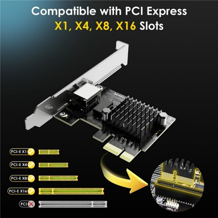 WAVLINK NWP003 5Gbps RTL8126 Chip RJ45 Ethernet Adapter Pcie Network Card - USB Network Adapter by WAVLINK | Online Shopping UK | buy2fix